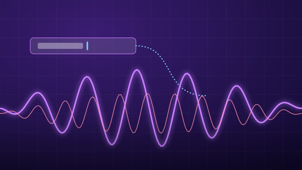 Ilustración abstracta de un generador de música con inteligencia artificial: de texto a onda sonora